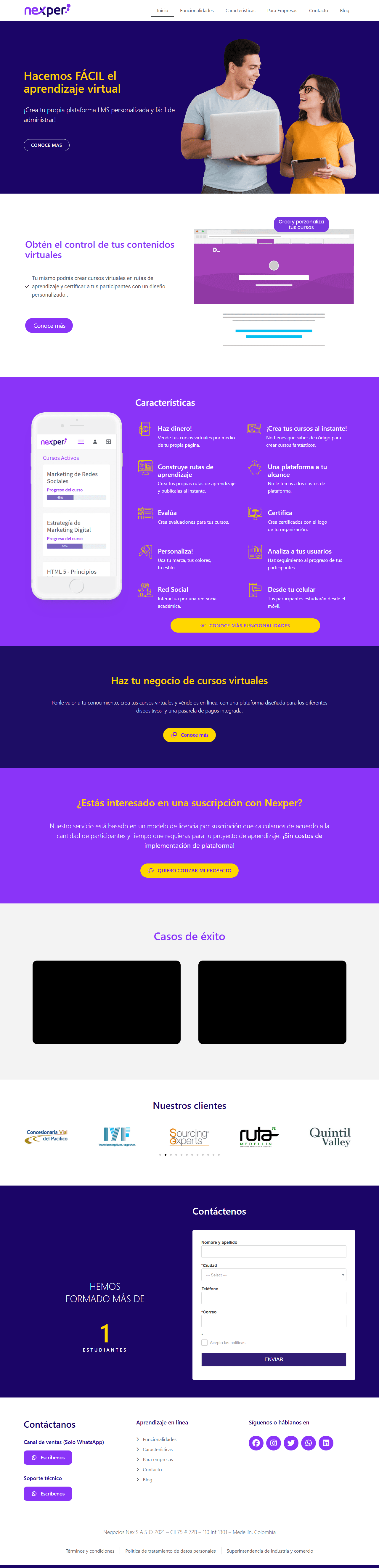 nexper.co — Educación & LMS